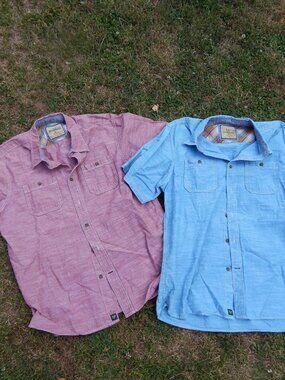 Outdoor Life Mens Button Front Shirts Set of 2 Size XL